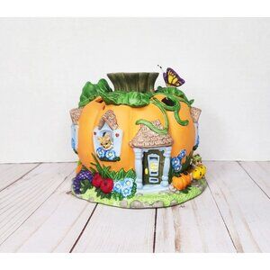 PARTYLITE Harvest Pumpkin Tea Light House - P7316 Retired  Halloween Decor